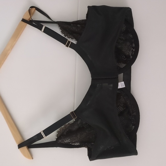 Lane Bryant Cacique sexy black gold Wimsigoth lace bra Sz 44G - Picture 5 of 7